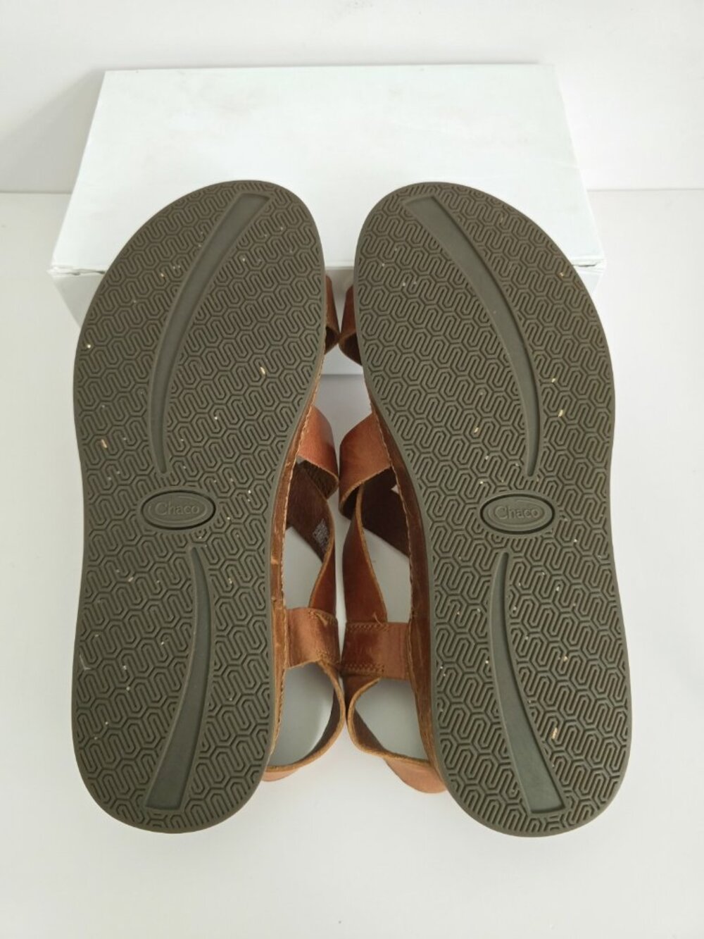 Chaco Wayfarer Strappy Sandals 9 Womens Buckle Rust Brown Leather Shoes Open Toe - Picture 8 of 13